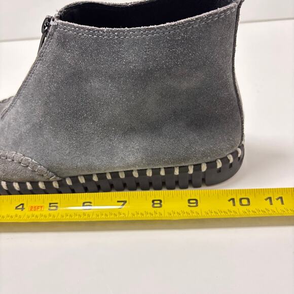 Ilse Jacobsen Tulip Front Zip Gray Suede Boots 40 (9.5-10) Futuristic Modern - Picture 10 of 12